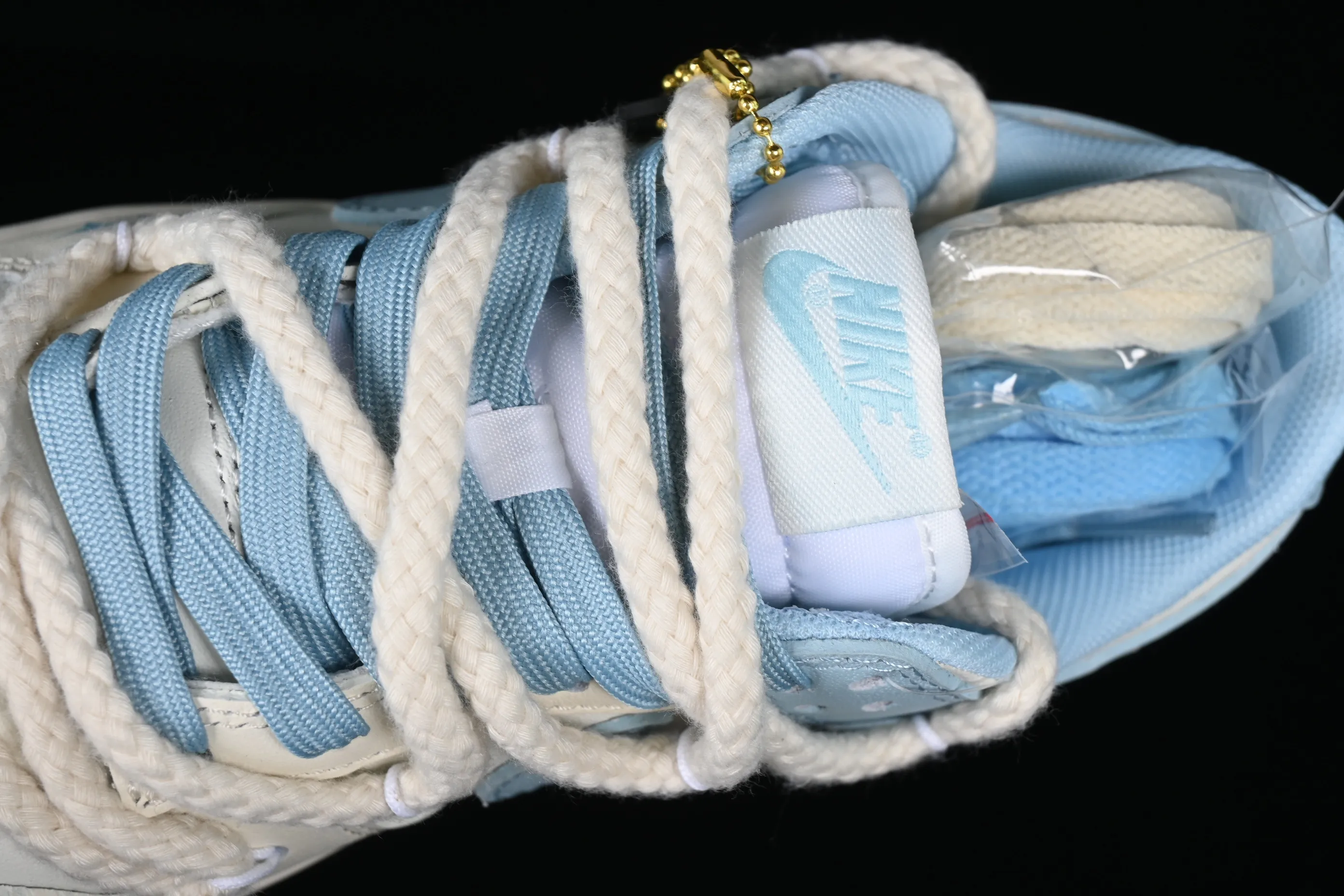 All Categories Nk SB Dunk Series Nk SB Dunk Low Low-top sneakers Gift box version Nk Dunk Low Milk Blue Customized version of deconstructed strap casual sneakers DD1503-123